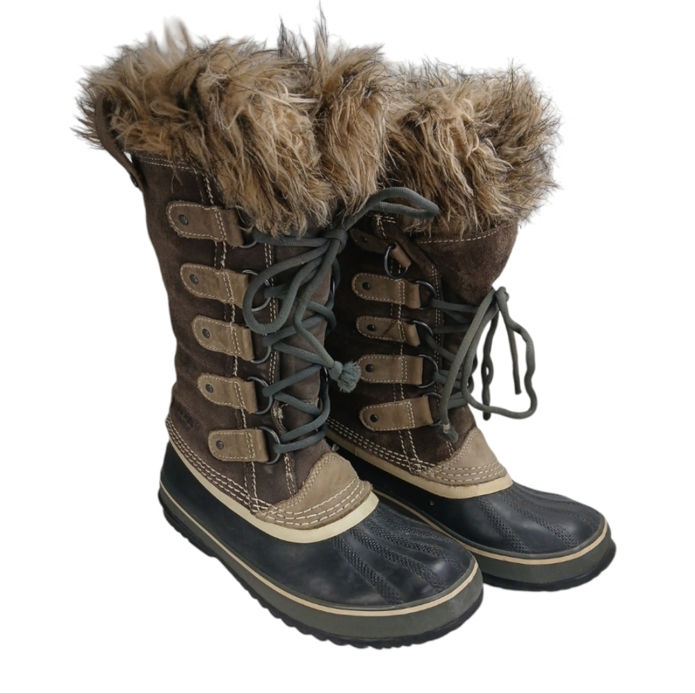 SOREL Joan of Arctic Shearling Waterproof Tall Winter Snow Boots, Sz 7